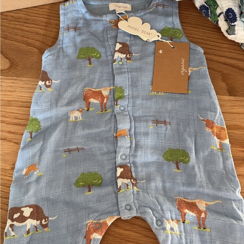 Angel Dear Baby Longall with Farm Animal Print